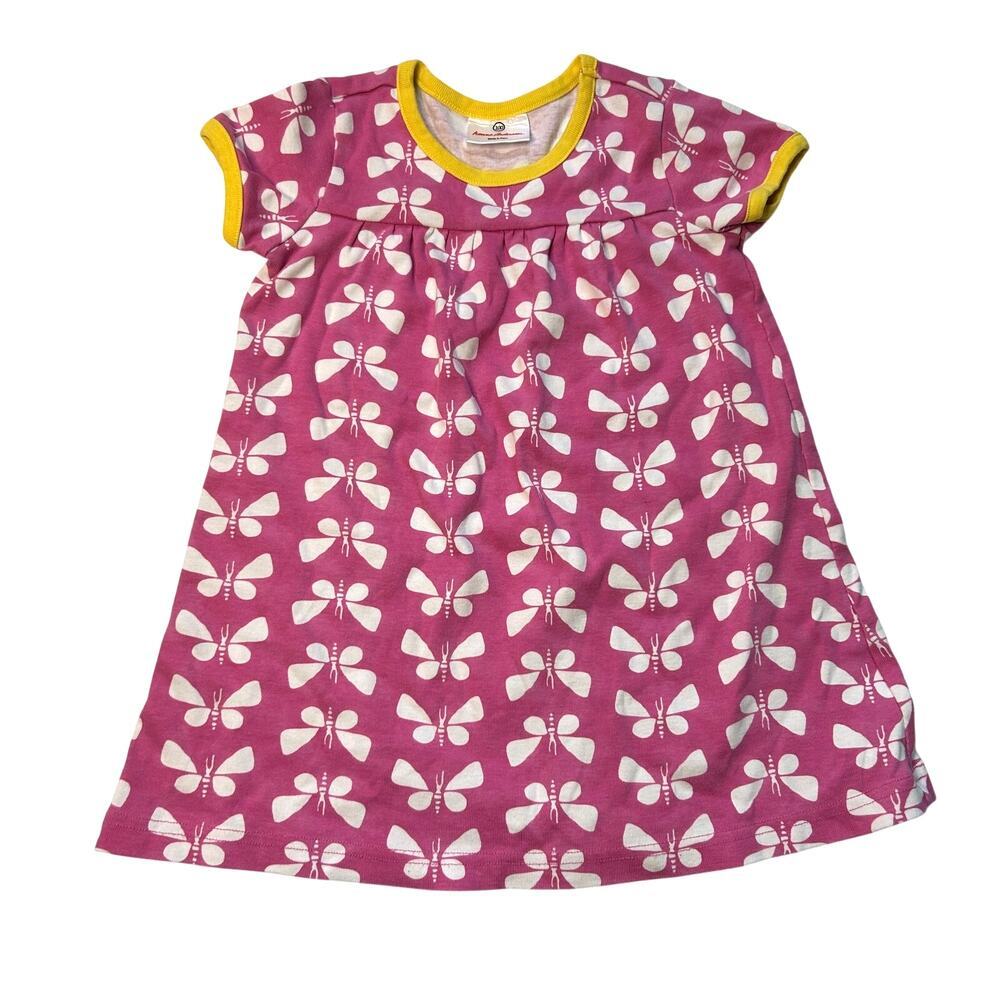 Hanna Andersson 100% Cotton Pink Butterfly Dress 100